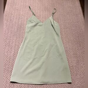 Zelda Mini Dress in Pastel Sage